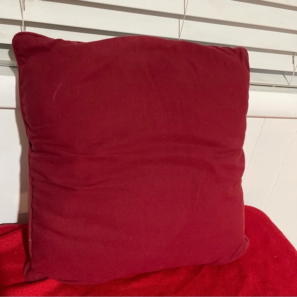 Festive Holiday Pillow with Winter Scene